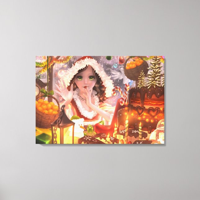Ilustración de lienzo de invierno Decoración de pa (Anverso)