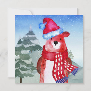 Ilustracion de los amigos de Winter Forest Woodlan