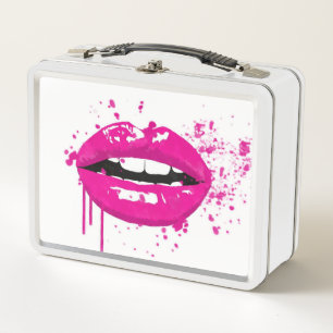 Ilustracion de los labios rosados