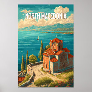 Ilustración de Macedonia del Norte Viajes Arte Vin