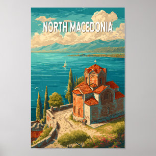Ilustración de Macedonia del Norte Viajes Arte Vin