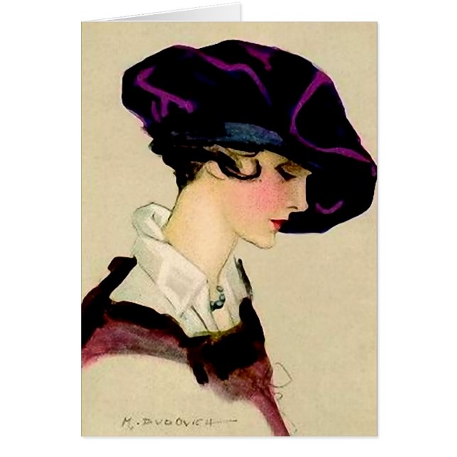 Ilustracion de Marcello Dudovich "Chica En Gorra P (Frente)