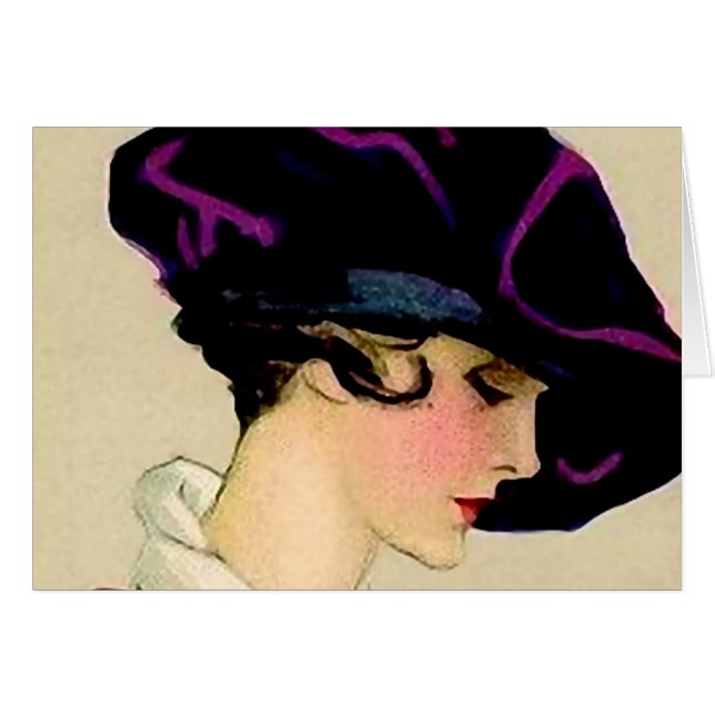 Ilustración de Marcello Dudovich “Niña con sombrer (Anverso (Horizontal))
