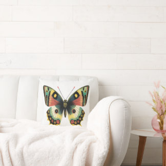 Ilustración de mariposa, almohada de primavera