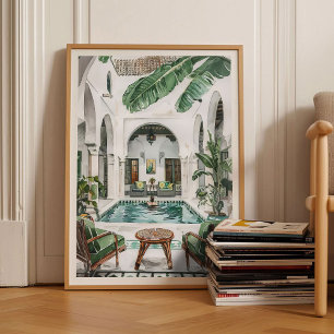 Ilustración de Marruecos Impresión de Marruecos Ri