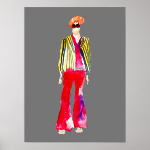 Ilustracion de moda figuras de arte acuarela