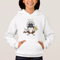 Ilustración de mono tití de cabeza algodonosa en e