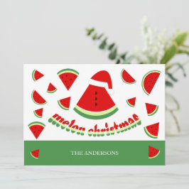 Ilustración de Navidad Feliz de Melón Adorable