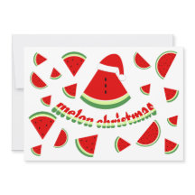 Ilustración de Navidad Feliz Sandía Adorable