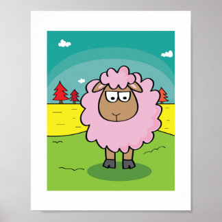 Ilustración de oveja esponjosa | Arte de animales