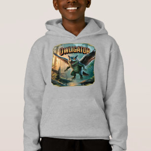 Ilustración de Owligator – Cocodrilo Búho Divertid