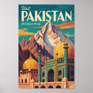 Ilustración de paisaje de Pakistán Arte de viaje v