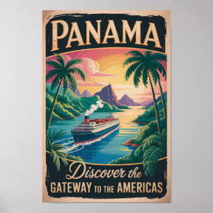 Ilustración de paisaje de Panamá Arte de viaje vin