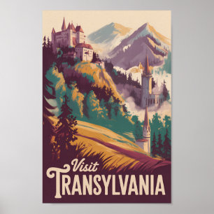 Ilustración de paisaje de Transilvania Arte de via