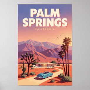 Ilustración de Palm Springs California Arte de Via