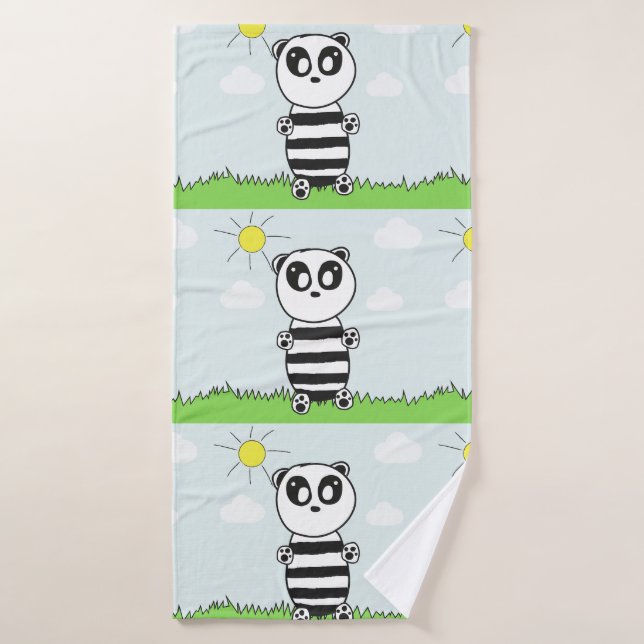 Ilustración de Panda Adorable (Toalla de baño)