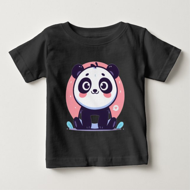 Ilustración de Panda Adorable Camiseta de Bebé - S (Anverso)
