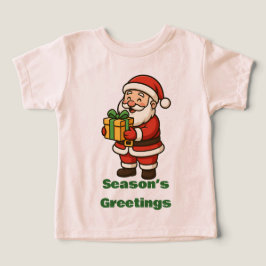 Ilustración de Papá Noel sosteniendo una caja de r