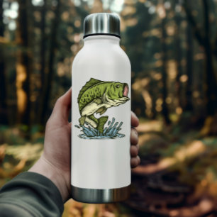 Ilustracion de peces grandes de bajo   Pegatina de