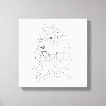 Ilustración de perro, arte de pared Cockapoo