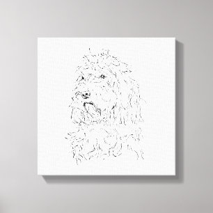 Ilustración de perro, arte de pared Cockapoo