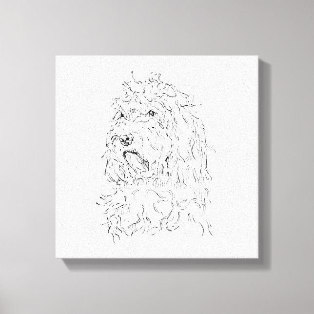 Ilustración de perro, arte de pared Cockapoo (Anverso)