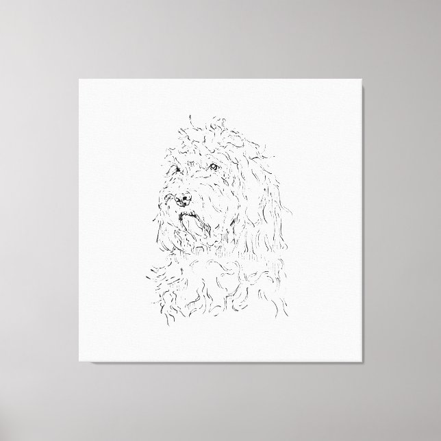 Ilustración de perro, arte de pared Cockapoo (Anverso)