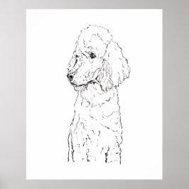 Ilustración de perro Caniche estándar - Arte de ti