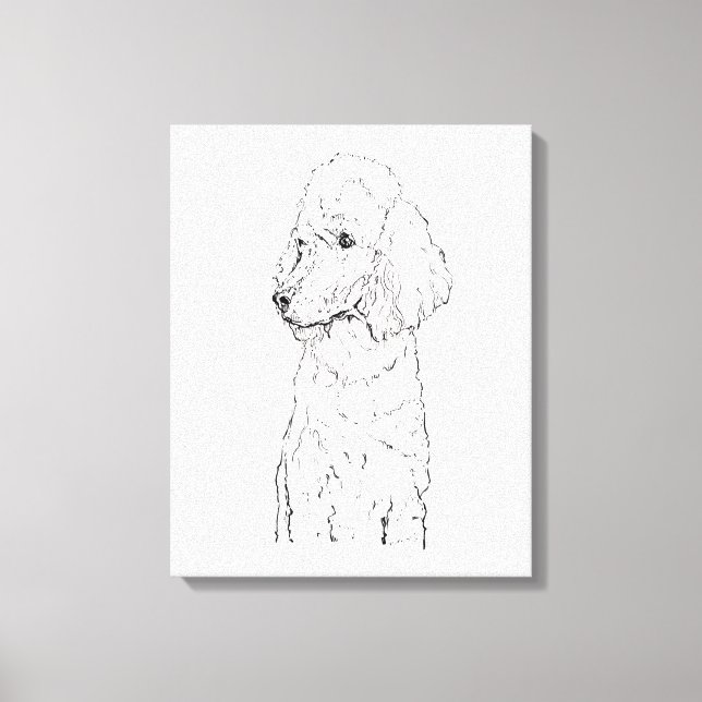 Ilustración de perro Caniche estándar - Arte de ti (Anverso)