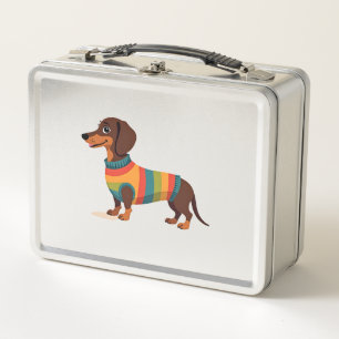 Ilustración de perro largo dachshund lindo con sué