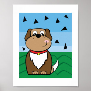 Ilustración de perro lindo - Arte animal para niño