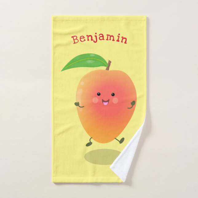 Ilustracion de personalizado amarillo de mango ale (Toalla de mano)