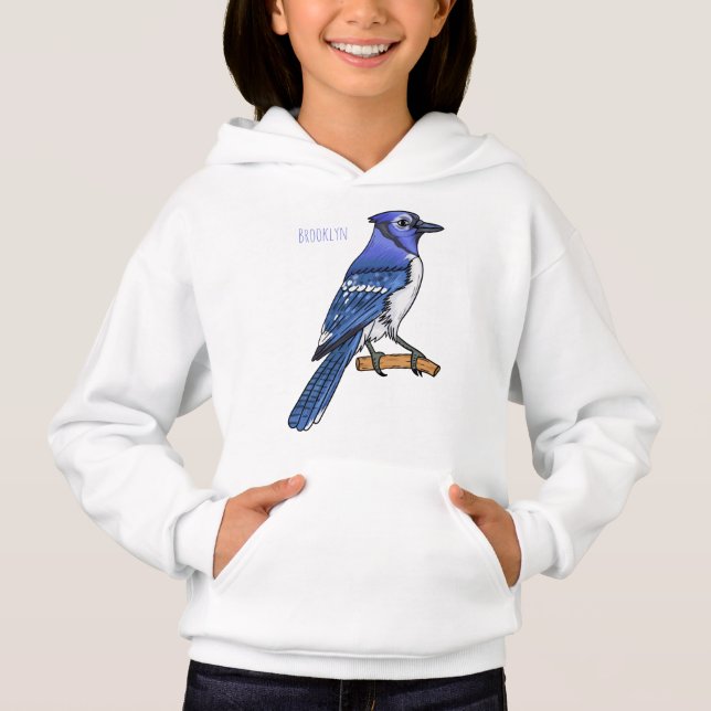 Ilustracion de personalizado de ave azul jay (Anverso)