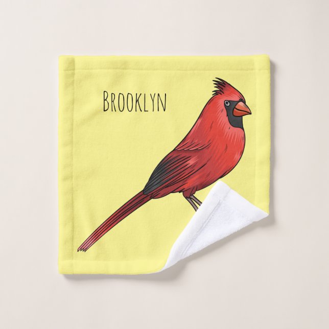 Ilustracion de personalizado de aves cardinales de (Toallita)