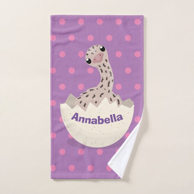 Ilustracion de personalizado de avestruz de bebé (Toalla de mano)
