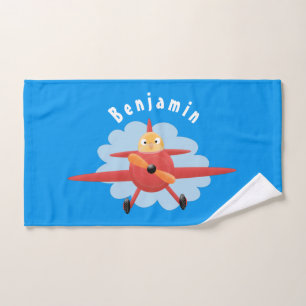 Ilustracion de personalizado de avión rojo que vue