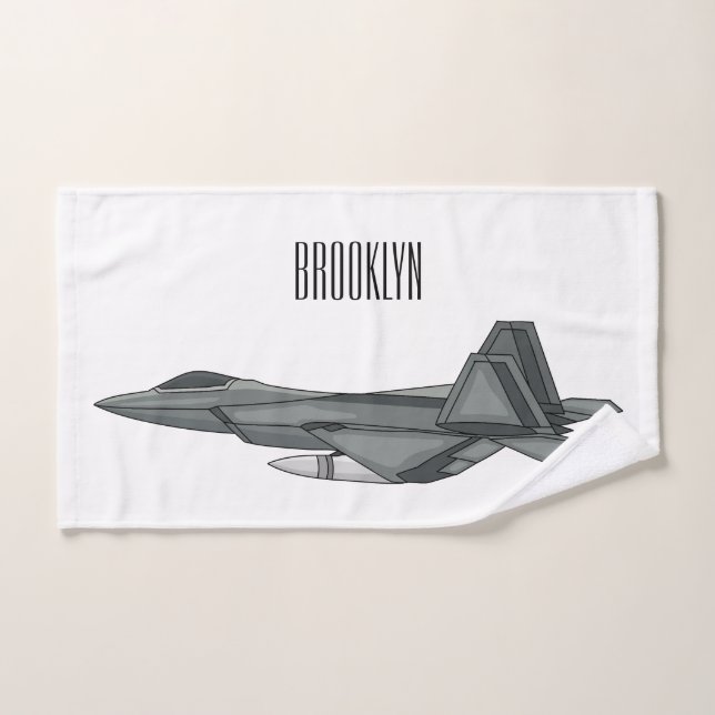 Ilustracion de personalizado de aviones de combate (Toalla de mano)