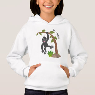 Ilustracion de personalizado de bebé gorila feliz