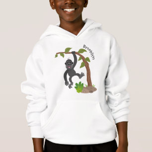 Ilustracion de personalizado de bebé gorila feliz