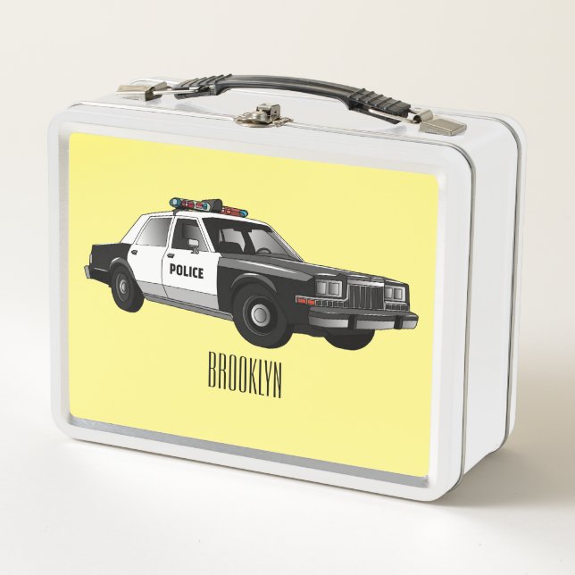 Ilustracion de personalizado de coches de policía (Anverso)