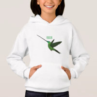 Ilustracion de personalizado de colibrí con moto d