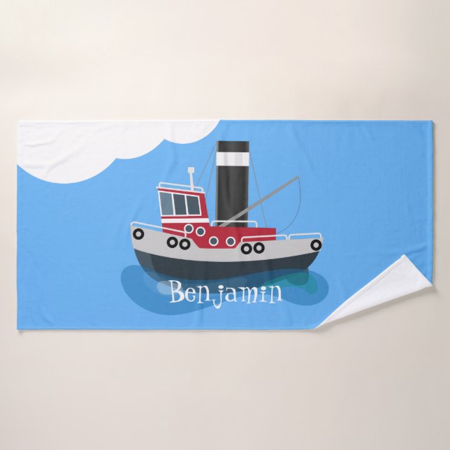 Ilustracion de personalizado de embarcaciones de a (Toalla de baño)