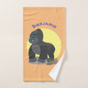 Ilustracion de personalizado de gorila grande y fe