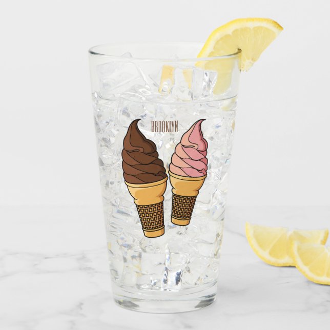 Ilustracion de personalizado de helado de cono (Reverso (hielo))