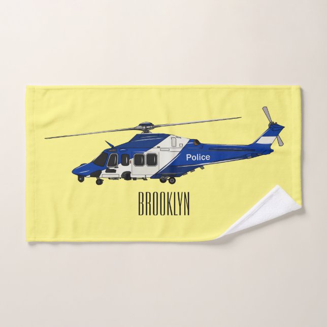 Ilustracion de personalizado de helicópteros de la (Toalla de mano)
