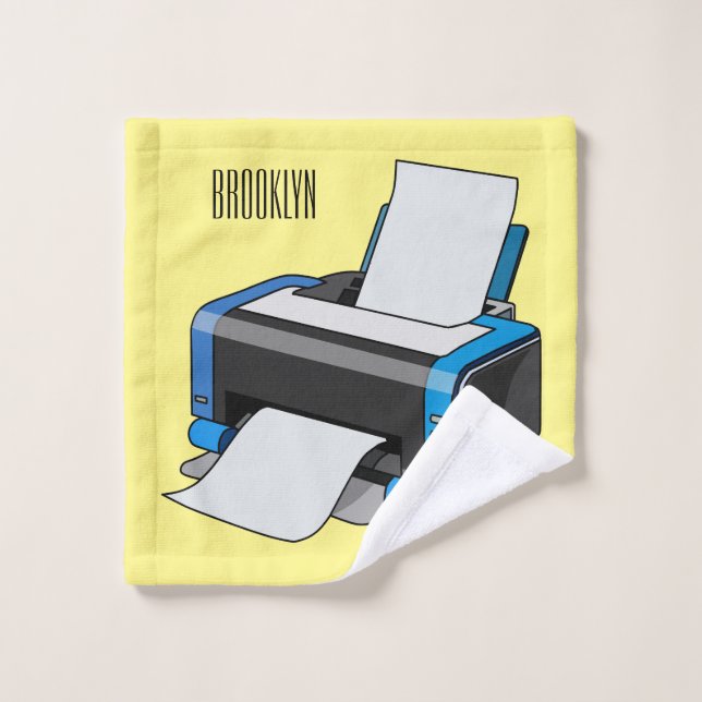 Ilustracion de personalizado de impresora (Toallita)