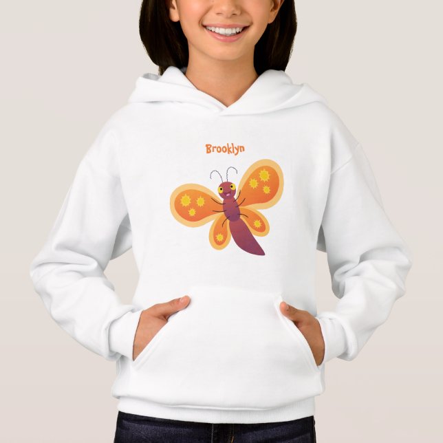 Ilustracion de personalizado de mariposa naranja f (Anverso)