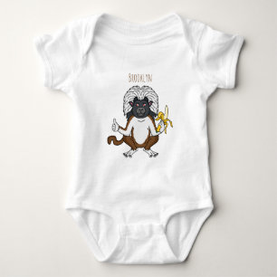 Ilustracion de personalizado de mono Tamarin Top d