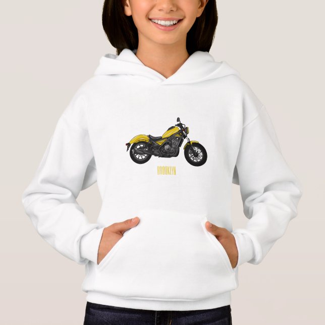Ilustracion de personalizado de motocicleta de cru (Anverso)