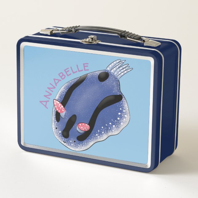 Ilustracion de personalizado de nudibranquias azul (Anverso)